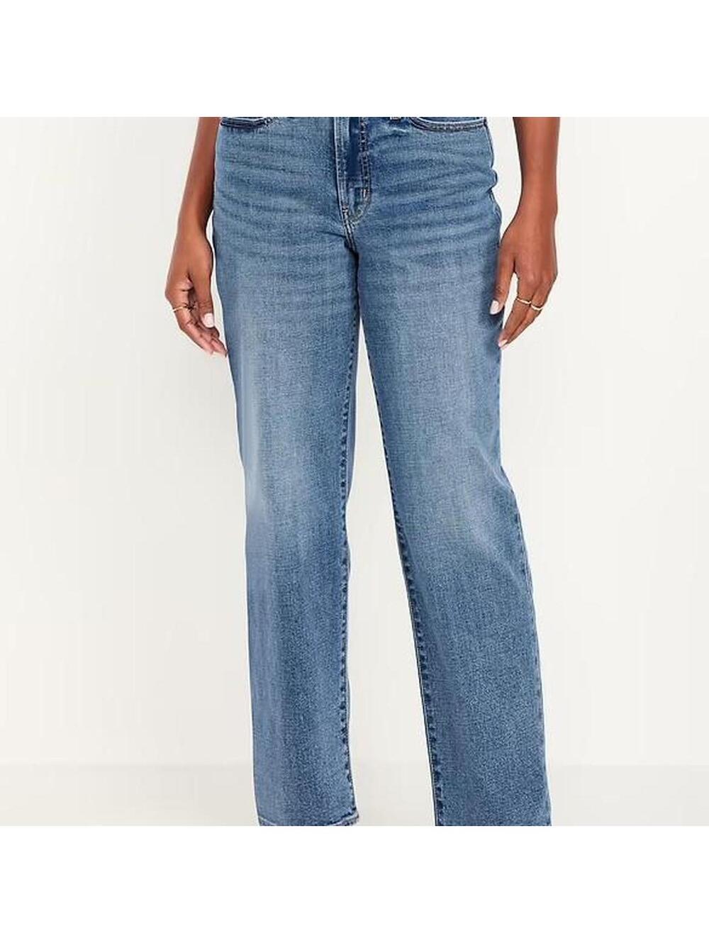 Old Navy Size 6 Petite High Rise Curvy OG Loose Blue Denim Jeans